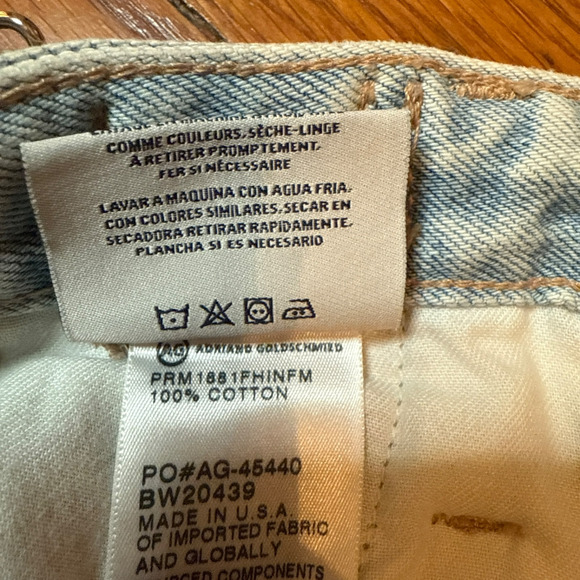 AG Adriano Goldschmied Jeans Two Tone High Rise Straight Crop 25 26x26 Isabelle - Picture 9 of 12